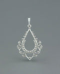 Sterling Silver Lotus Inspired Pendant - Charms & Pendants