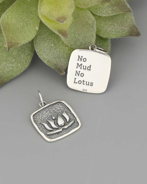 Sterling Silver Lotus Pendant - Pendants
