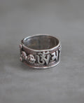Sterling Silver Men's Tibetan Mantra Ring - 