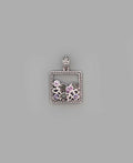 Sterling Silver Mixed Geometry Square Wisdom Pendant - Charms & Pendants