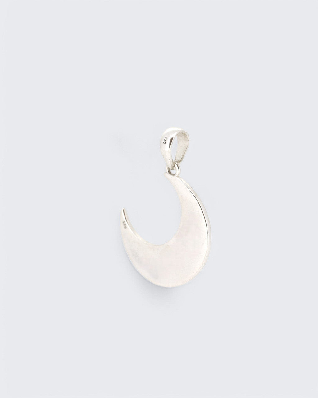 Sterling Silver Moon Wave Pendant - Pendants