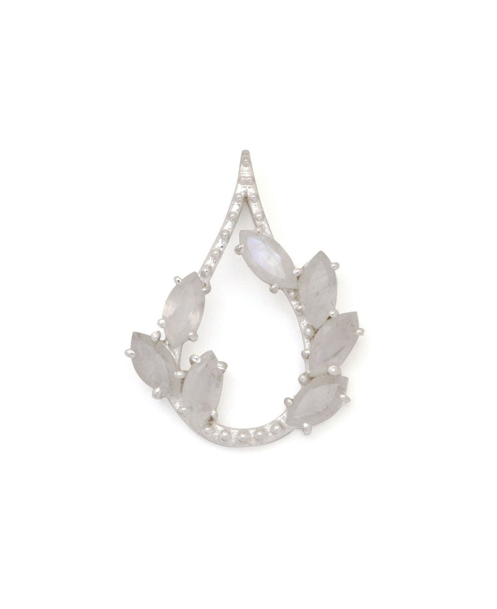 Sterling Silver Moonstone Vine Pendant - Charms & Pendants