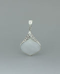 Sterling Silver Mother Of Pearl Lotus Petal Pendant - Charms & Pendants