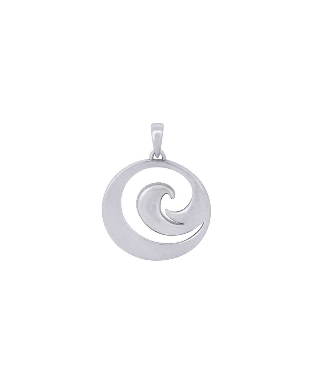 Sterling Silver Ocean Wave Pendant – Minimalist Symbol of Life's Rhythm Calm, and Strength - Pendant