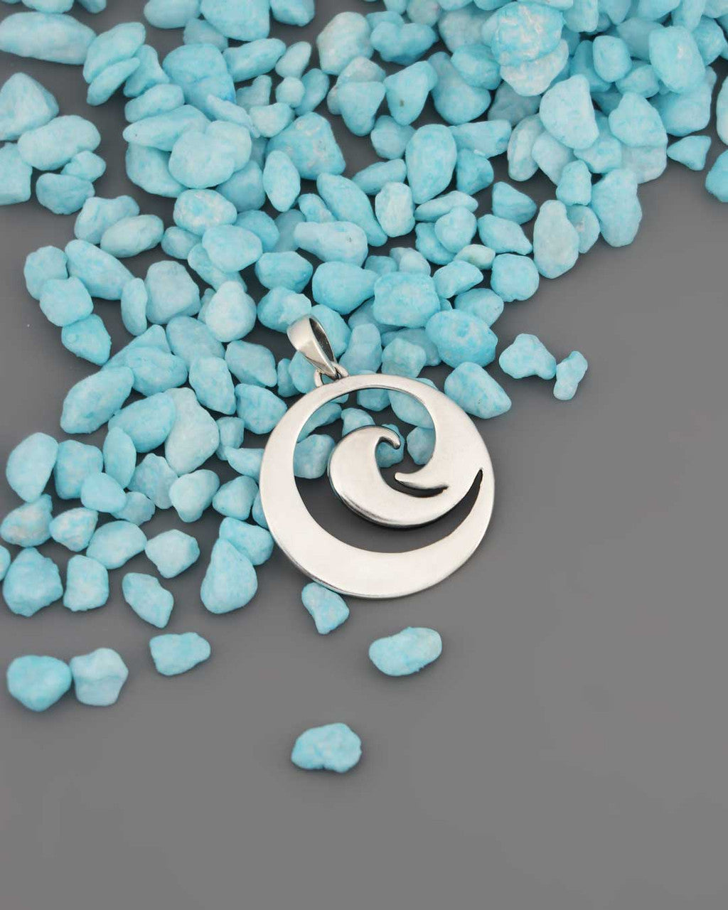 Sterling Silver Ocean Wave Pendant – Minimalist Symbol of Life's Rhythm Calm, and Strength - Pendant