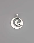 Sterling Silver Ocean Wave Pendant – Minimalist Symbol of Life's Rhythm Calm, and Strength - Pendant