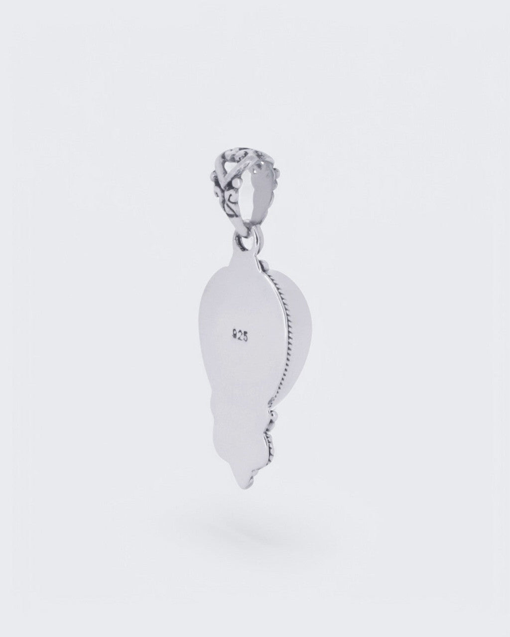 Sterling Silver Pear - Shaped Larimar Pendant - Pendants