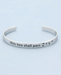 Sterling Silver This Too Shall Pass Mantra Bracelet - Bracelets