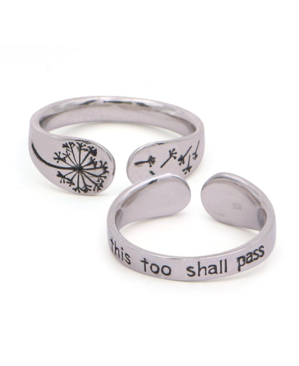 This Too Shall Pass Sterling Silver Mantra Ring - Rings