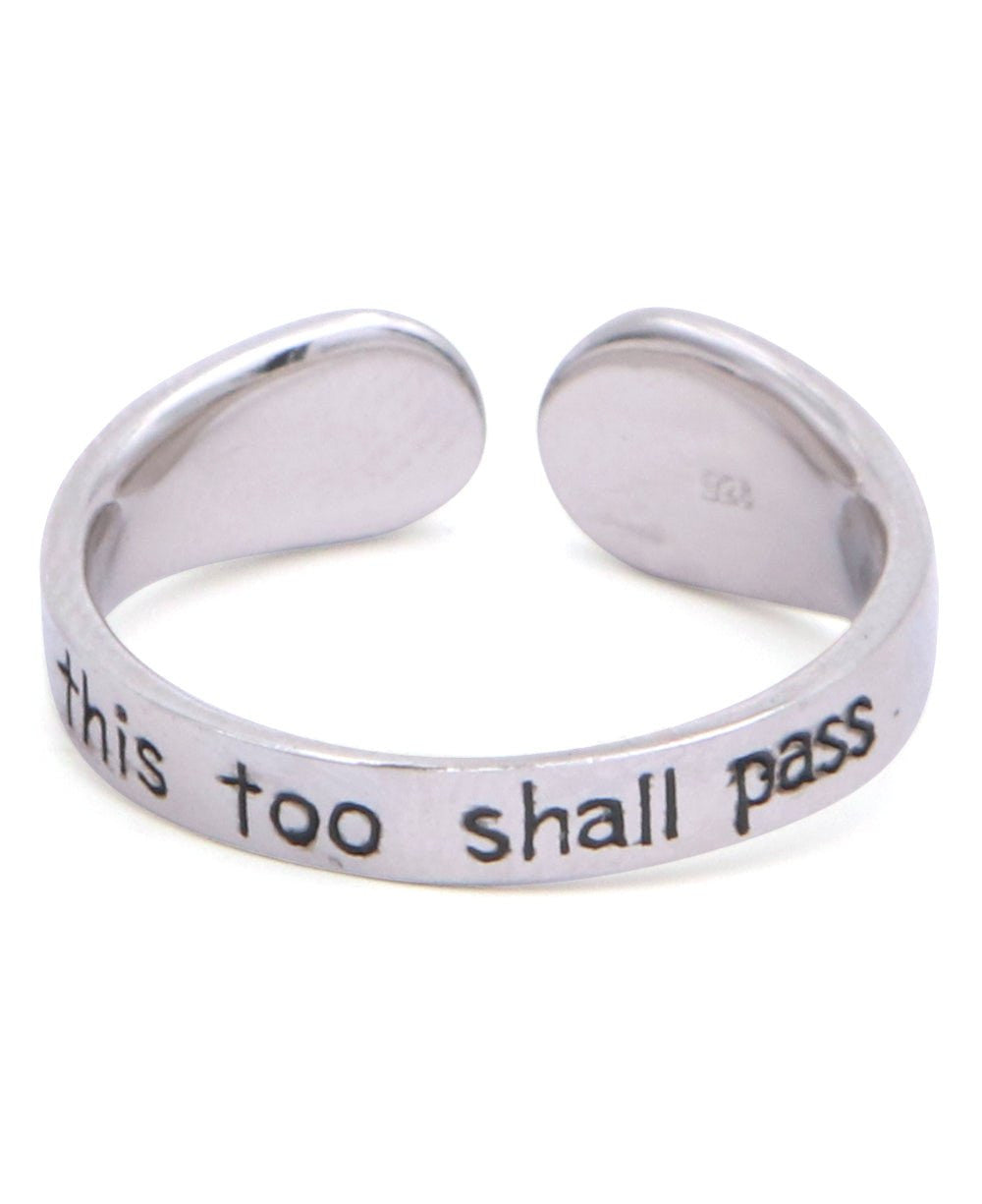 This Too Shall Pass Sterling Silver Mantra Ring - Rings
