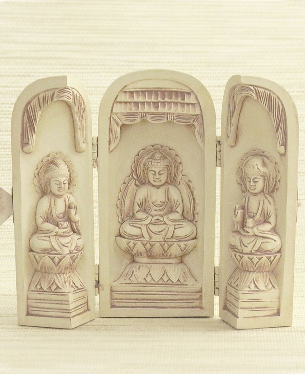 Three Panel Artistic Buddha Statue - Sculptures & Statues