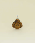 Tiger's Eye and Sterling Silver Happy Buddha Pendant - Charms & Pendants