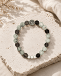 Tree of Life Gemstone Bracelet — Smoky Quartz & Prehnite, 8mm - Bracelet