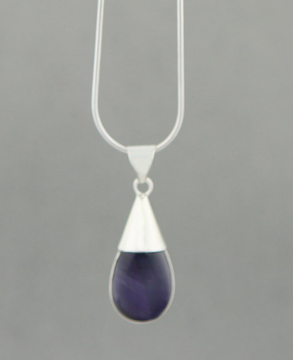 Truth and Tranquility Gemstone Pendant, Amazonite and Amethyst -