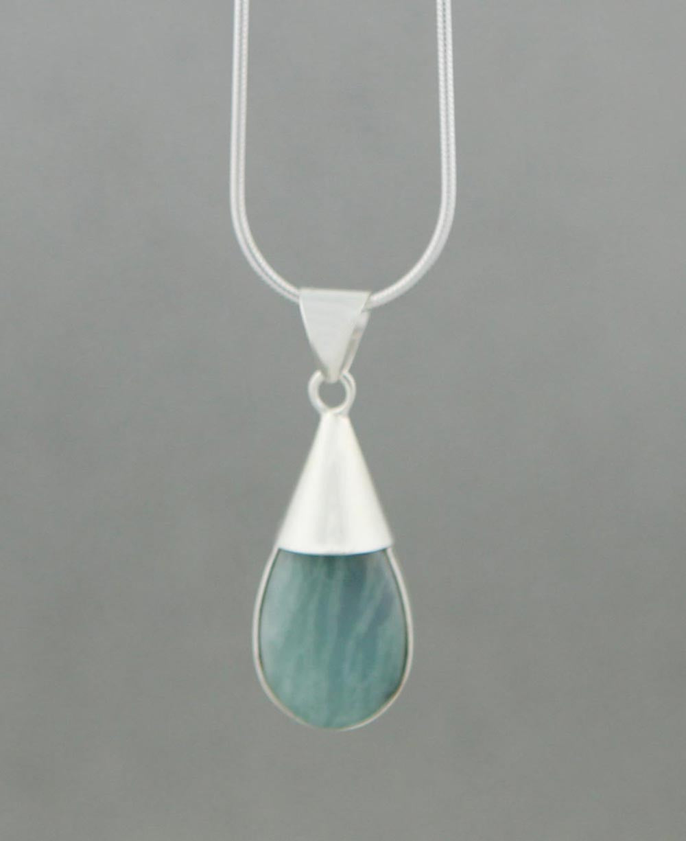 Truth and Tranquility Gemstone Pendant, Amazonite and Amethyst -