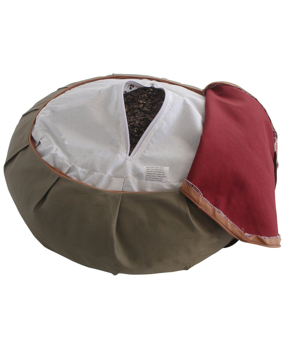 Two Toned Zafu Meditation Cushion - Massage Cushions Burgundy