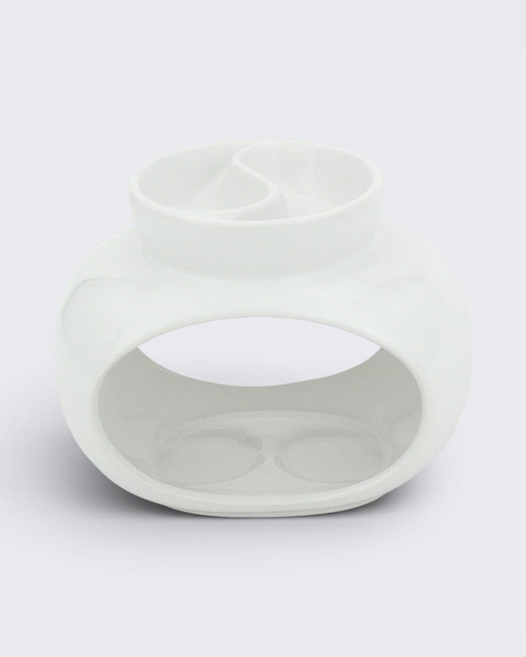 Yin Yang Ceramic Oil & Wax Melt Burner — White Aromatherapy Diffuser - Home Decor