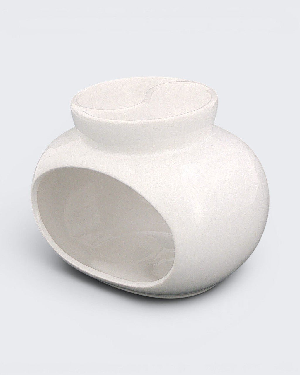 Yin Yang Ceramic Oil & Wax Melt Burner — White Aromatherapy Diffuser - Home Decor
