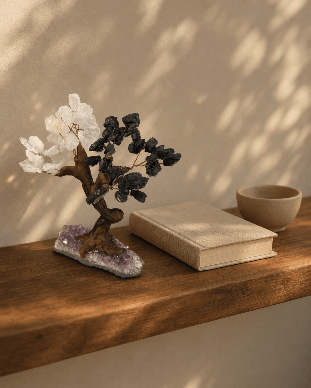 Yin Yang Gemstone Bonsai Tree for Balance - Sculptures & Statues