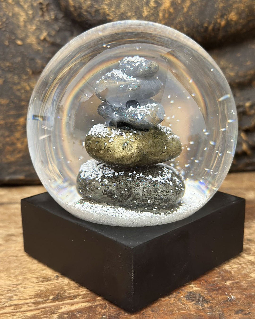 Zen Cairn Calming Snow Globe - Snow Globes