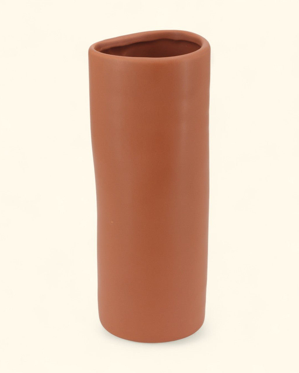 Terracotta Zen Vase – Organic Tall Clay Vessel
